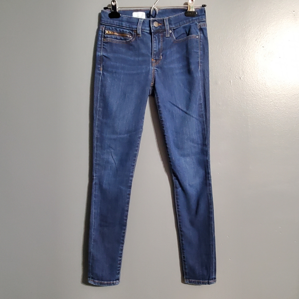 Gap 1969 Griffith Low Rise Legging Skinny Jeans Zipper Legs Women's Size 25